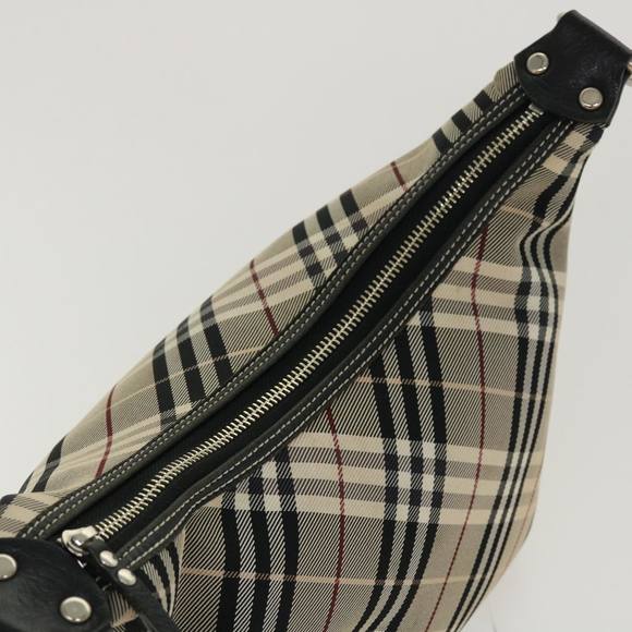 BURBERRY Nova Check Shoulder Bag Nylon Beige Auth 39630 - Picture 6 of 16